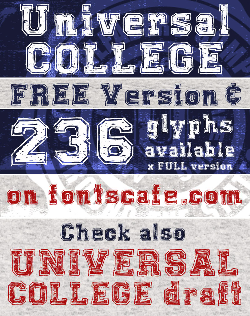Universal College Font Fonts Cafe