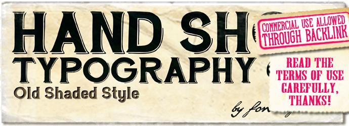 "Hand Shop Typography C30" font