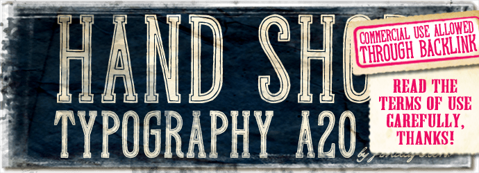 "Hand Shop Typography A20" font