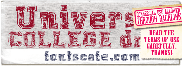 "Universal College draft" font
