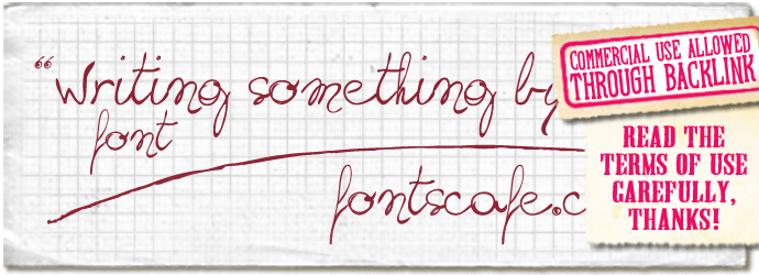 "Writing something by hand" font