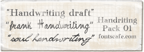 "Handwriting Pack 01" fonts